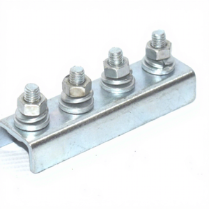 Connecteur de barre omnibus à pince EOT pour grues, 4 pôles, largeur de faisceau 35 mm, tension nominale 250 V, assemblage de joint en cuivre pour rail d'alimentation industriel - Product Image 1