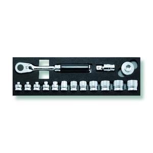 KOKEN - 3285ZA Juego de enchufes de la serie Z de 3/8 ''en estuche (15 piezas) -ENCHUFES DE MANO EAN 4991644219063 3/8" - Product Image 1