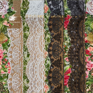 Encaje de Cuentas Bordado Soluble en Agua 100% Poliéster para Zapatos, Bolsos, Accesorios de Mujer, Tela de Malla, Regalos - Product Image 2