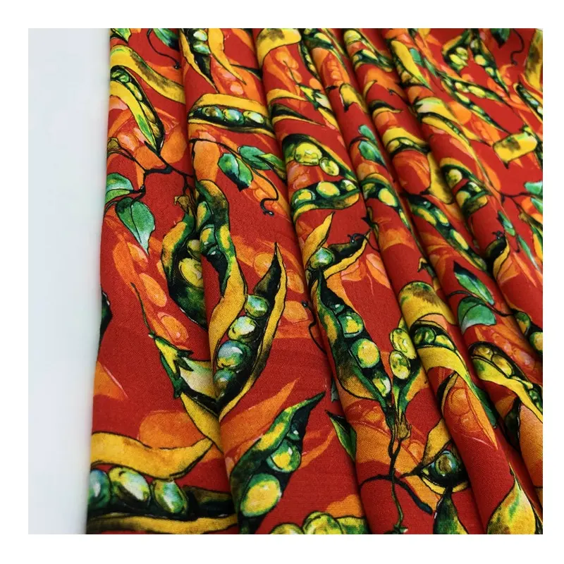 Wholesale Custom Woven Technics Bright Color Digital Printed Rayon 100% Rayon Fabric