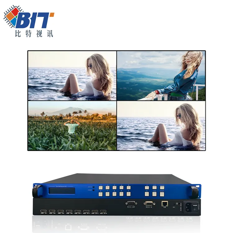 Hot Sale Bitvisus Cctv All-Digital Support Audio 4K 60Hz HDMI Matrix Switcher 4X4