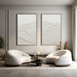 Arte Mural 3D Contemporáneo Minimalista, Pintura al Óleo Hecha a Mano sobre Lienzo para Decoración de Hogar, Oficina y Hotel de Concepto Abierto - Product Image 5