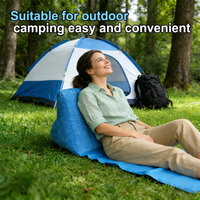 Matelas gonflable pliable en PVC pour plage, camping, parc, extérieur, avec dossier