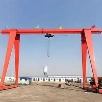 Gru a portale monogirder industriale elettrica da 20 tonnellate di alta qualità per impieghi gravosi, montata su rotaie per esterni, con motore