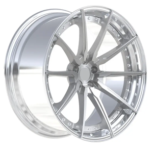 Meilleures ventes d'usine Roues forgées 2 pièces Roues de voiture de tourisme 5x114.3 5x112 5x120 17 18 19 20 pouces Jantes chromées - Product Image 1