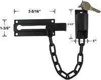 Keyed Chain Door Guard with Satin Brushed Nickel and Antique Brass and Oil Rubbed Bronze Finish Security Chain for Door
