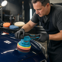 Polisseuse sans fil 21V à double action avec écran et action excentrique de 15 mm, batterie 4Ah, qualité professionnelle pour le detailing