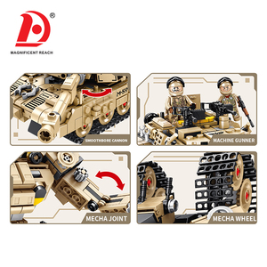 Jouets de construction de robots transformables en char militaire M1A2, 810 pièces, ensemble de briques mécha de l'armée <span class=keywords><strong>2</strong></span> en 1 avec soldat, jouet éducatif DIY - Product Image 3