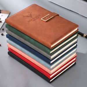 Custom Printed A5 Pu Leather Hardcover <b>Diary</b> Journal <b>Notebook</b> with Magnetic Buckle 100 Sheets Digital Printing - Product Image 4