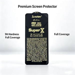 Protector de Pantalla de Vidrio Templado Antiestático Sunelan Super X 9H con Cobertura Total de Borde a Borde para Teléfonos Samsung - Product Image 1