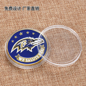 Moneda Conmemorativa de Metal Personalizada, Insignia de Aleación de Zinc Esmaltada, Regalo Coleccionable con Estuche Transparente - Product Image 1