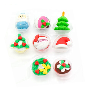 Soododo Giáng Sinh Loạt Quà Tặng Thiết Lập Văn Phòng Phẩm 3D Santa Snowman Cây Hat Hình Bút Chì Tẩy Cho Trẻ Em Coustum Tẩy Nhà Sản Xuất - Product Image 2
