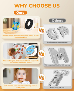 Lettres magnétiques éducatives Joycat : 26 lettres majuscules d'animaux, chiffres, symboles mathématiques pour les tout-petits et les enfants, <span class=keywords><strong>jeux</strong></span> d'apprentissage de l'orthographe - Product Image 5