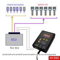 XH300 Generator Sinyal Otomatis Kendaraan Simulator Sinyal Sensor Kecepatan Kendaraan ABS CKP Hall Output 1Hz-8KHz