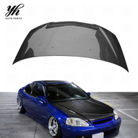 Capot en fibre de carbone noir OEM YH 2002-2006 Integra DC5 RSX, finition brillante 3K Twill Weave, neuf, pour rénovation/amélioration