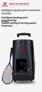 SIBOASI SS-S366A Intelligent <strong>Squash</strong> <strong>Ball</strong> Feeder-80-<strong>Ball</strong> Capacity Durable Portable Foldable Black ABS+Metal for Home &amp; School - Product Image 3
