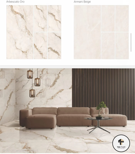 Carreaux de sol en céramique brillants 600x1200mm, antidérapants, antibactériens, résistants aux acides et à l'usure, pour villas et intérieurs modernes - Product Image 3