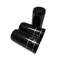 Capsules en PVC thermorétractables personnalisées avec logo en relief noir mat du fabricant, capsules en PVC thermorétractables pour vin rouge brillant, capsules en PVC