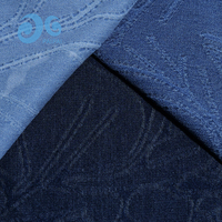 En stock – Tissu denim jacquard motif branches d'arbre, prix usine abordable, pour vêtements décontractés modernes et jeans