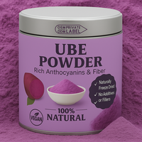 Poudre de Superaliment OEM Marque Privée : Poudre d'Igname Violette Ube en Boîte de 50g avec Étiquettes Personnalisées