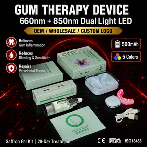 Máquina LED de Doble Longitud de Onda de Luz Roja para el Cuidado Bucal con Kit de Gel de Extracto de Saffragyl, Tratamiento Periodontal en Casa, Suministro de Fábrica OEM - Product Image 1