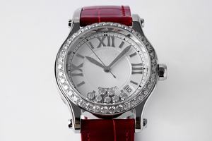 Reloj de Lujo para Mujer, Pequeño, de Alta Calidad, con 5 Diamantes, Bisel Mecánico con Incrustaciones de Diamantes, Estilo Chopardes - Product Image 6