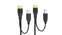 Kabel KVM USB HDMI Yinker, 6ft/1.8m 2 Buah untuk Switch KVM HDMI