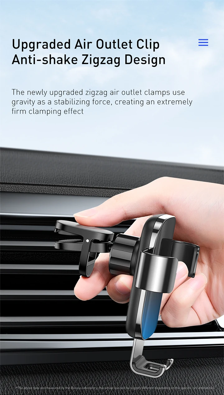 Glaze Gravity Car Mount 360 degree rotational adiustability car holder