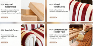 Sedia Relax di Lusso Personalizzata Lin's Home in Stile Antico Rosso e Nero, Poltrona Reclinabile in Legno Massello Stile Retrò Francese 68x66cm - Product Image 6