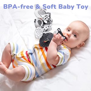 Noir blanc <span class=keywords><strong>poussette</strong></span> bébé <span class=keywords><strong>spirale</strong></span> en peluche activité <span class=keywords><strong>jouet</strong></span> siège de voiture jouets nouveau-né sensoriel suspendu hochet jouets pour berceau Mobile - Product Image 4
