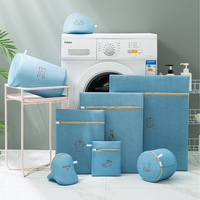 Lot de sacs de lavage en filet épaissi avec fermeture éclair pour soutien-gorge, lingerie et chaussettes – Protection anti-déformation pour broderies