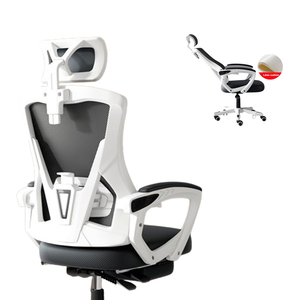 كرسي مكتب مريح شبكي مبطن مبيع بالجملة كرسي مكتب بمسند رأس ومسند قدم كرسي ظهر عالي قابل للتعديل كرسي مكتب دوار - Product Image 1