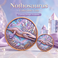 Pièce de monnaie en cuivre pur 999 de 1 oz, série dinosaures en relief, styles variés, colorée, haute définition, édition UV, cadeau pour collectionneur