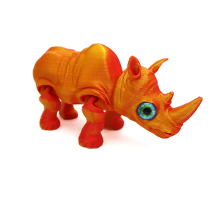 Figuras de Rinoceronte Impresas en 3D Transfronterizas, Decoraciones Articuladas de Animales Creativas, Adornos Artesanales, Regalos para Niños - Product Image 4