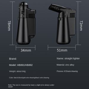 Le métal HB891-892 peut verrouiller le briquet à flamme bleue avec un petit pistolet de pulvérisation coupe-vent et gonflable Design moderne en gros - Product Image 3