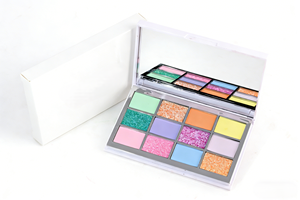 Plastic 12 Colorful Matte Duochrome <strong>Highly</strong> Pigmented Soft Creamy Easy to Wear Glitter Shimmer <strong>Rainbow</strong> Bright Powder Eye <strong>Shadow</strong> - Product Image 6