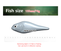 Leurre Jerkbait 6,1 pouces, peinture réaliste, corps de poisson simulé en 3D, fil métallique à l'intérieur, hameçons triples tranchants
