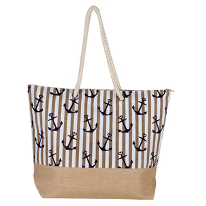Bolso de <span class=keywords><strong>Playa</strong></span> Mediano de Lona de Algodón con Logotipo Personalizado de Alta Calidad Marca XYX, Bolso de Hombro para Mujer con Cremallera, Venta al Por Mayor - Product Image 5