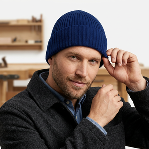Unisex Solid Color Ribbed Knit <b>Beanie</b> 100% Acrylic Winter <b>Hat</b> Casual Style Adult Size 56-58CM - Product Image 3