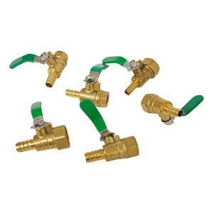 Robinet à bille en cuivre massif de 1/2 pouce avec filetage interne et externe pour l'eau - Product Image 1