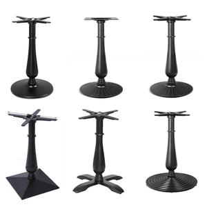 Pied de table décoratif en fer, colonne en forme de tulipe, pied croisé, jambe courbée pour mobilier de restaurant et d'hôtel, usage commercial durable - Product Image 1