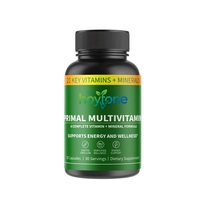 Capsules de multivitamines Primal en marque privée OEM, 21 vitamines et minéraux essentiels pour la vitalité et le bien-être quotidiens des adultes, 30 unités