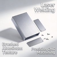 Boîtier en aluminium extrudé TZR, petit format, pour instrument DIY, boîte de jonction métallique avec vis