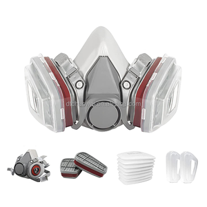 หน้ากากช่วยหายใจแบบครึ่งหน้าซิลิโคนแบบใช้ซ้ำได้ พร้อมไส้กรองสำหรับกรองฝุ่น - Product Image 2