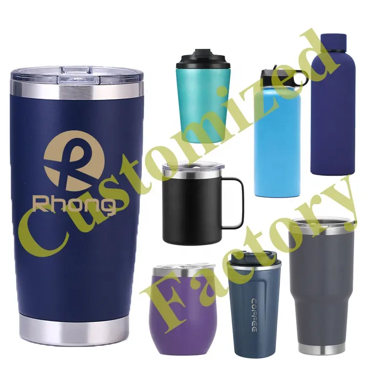 Xác minh Nhà cung cấp OEM thương hiệu 3000 phong cách Tumbler bán buôn số lượng lớn thép không gỉ rượu vang Cà Phê Cốc Cốc chai nước với rơm Nắp