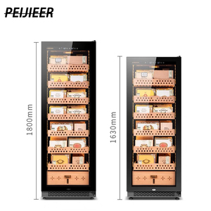 Premium 900 Count Stainless Steel Electric Cigar Humidor Cabinet with Humidification System