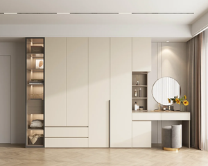 Armarios de Madera Modernos de Lujo para Dormitorio, Armarios Empotrados Personalizados con Puertas Laterales Abatibles, Muebles para el Hogar DIY - Product Image 1