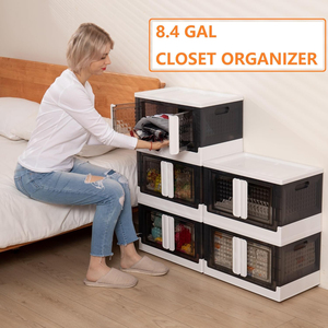 <span class=keywords><strong>Venta</strong></span> Directa <span class=keywords><strong>de</strong></span> Fábrica, Caja <span class=keywords><strong>de</strong></span> Almacenamiento Plegable Apilable <span class=keywords><strong>de</strong></span> Plástico <span class=keywords><strong>de</strong></span> 30 L para Organizar el Armario - Product Image 5
