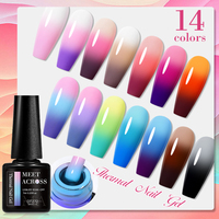 Vernis semi-permanent thermochromique MEET ACROSS 7ml, couleur pure changeante, gel UV LED, gel thermique, vernis à ongles