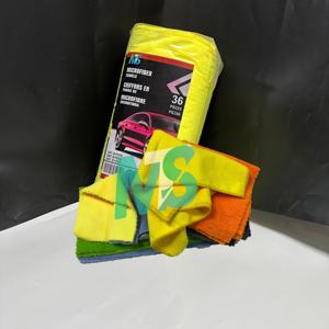 Toallas de microfibra 40x40 al por mayor, de pelo alto y bajo, coloridas, para detallado de coches, paños de limpieza de microfibra - Product Image 1